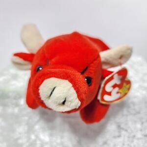 TY Beanie Babies Tobasco the Bull with Hang Tag